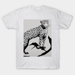 Leopard Shadow Silhouette Anime Style Collection No. 190 T-Shirt